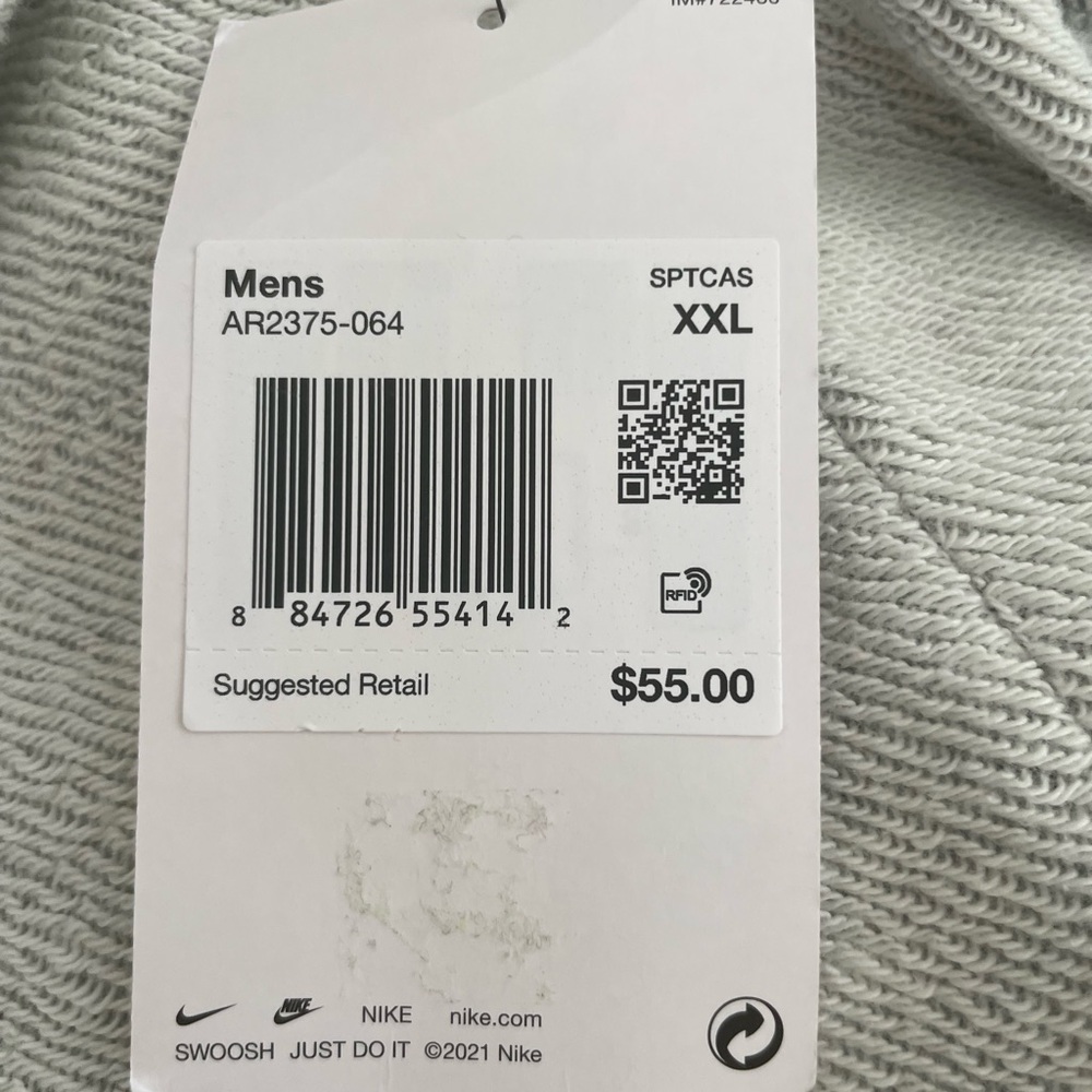 Nike Mens Alumni French Terry Shorts Grey Sz XXL AR2375-064 - Picture 4 of 4